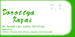 dorottya kazai business card